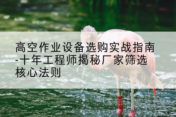静宁剪叉式升降机厂家-高空作业设备选购实战指南-十年工程师揭秘厂家筛选核心法则